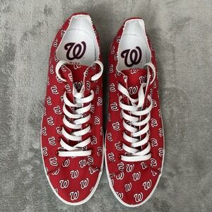 Washington Nationals Row One Unisex Platform Canvas Shoes - Men's Sz 12; W 13.5